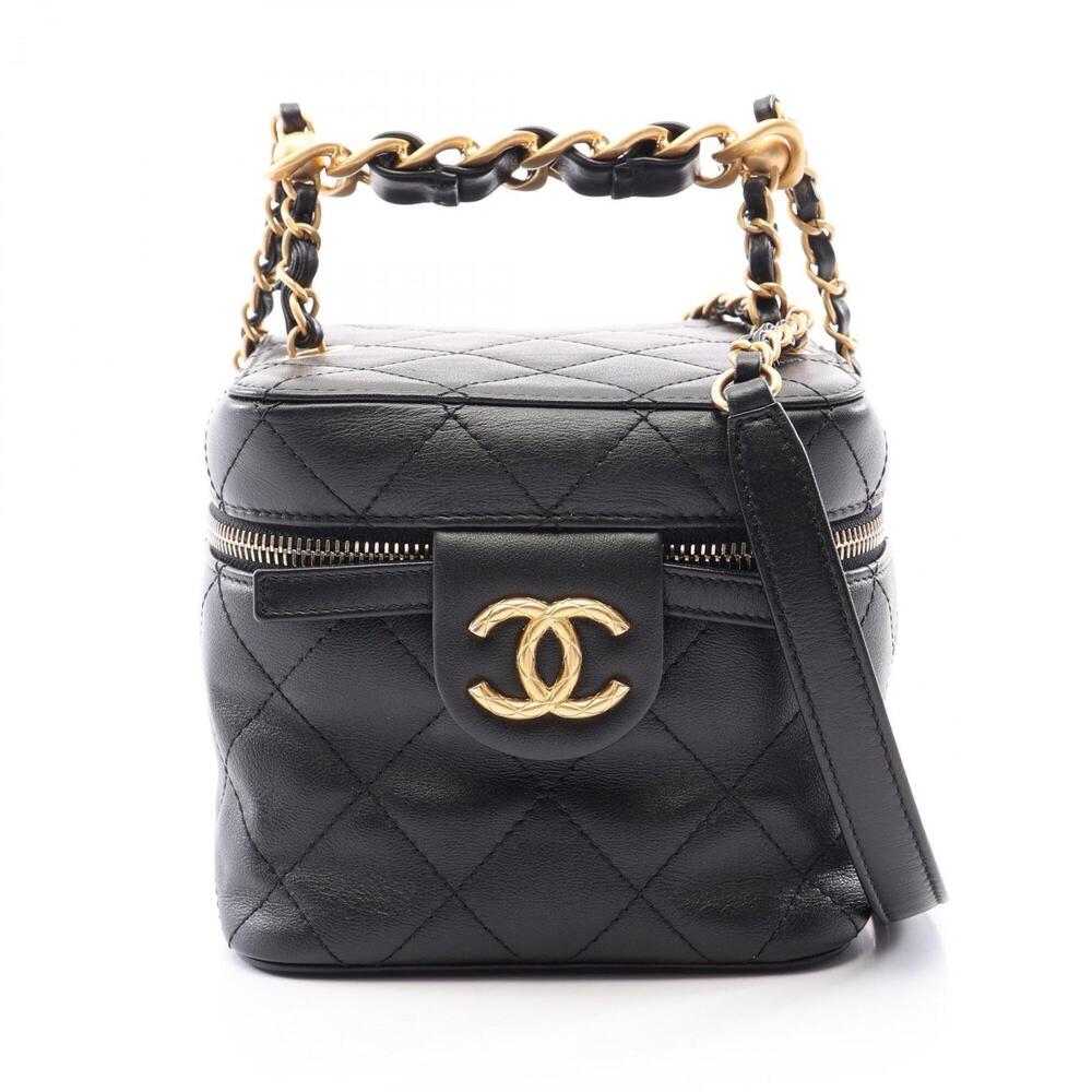 Chanel MatelassΓ© Vanity Bag, 2-Way Shoulder Bag/Handbag, Lambskin Leather, Wo...